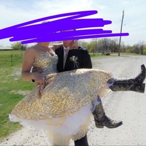 Tiffany Designs Dresses - Gold/Champagne Prom Dress! Tiffany Designs Dresses - Gold/Champagne Prom Dress!